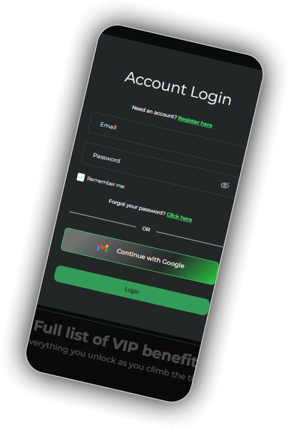 CleanWins withdrawal account screen on a transparent dark green phone interface